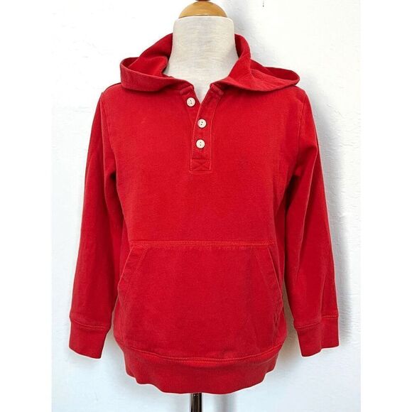 crewcuts EVERYDAY Boys 6/7 Red Henley Hoody BUY 2 GET 1 FREE - Picture 1 of 8